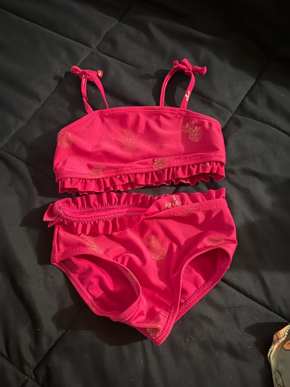 Hot Pink Pineapple Two-Piece Bikini Set